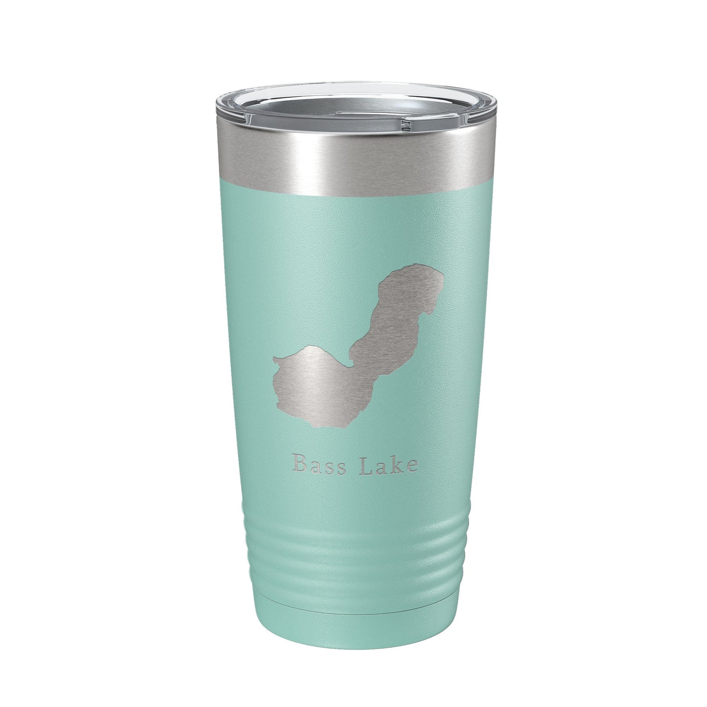 Bass Lake Map Tumbler Travel Mug Insulated Laser Engraved Coffee Cup Indiana 20 oz-12