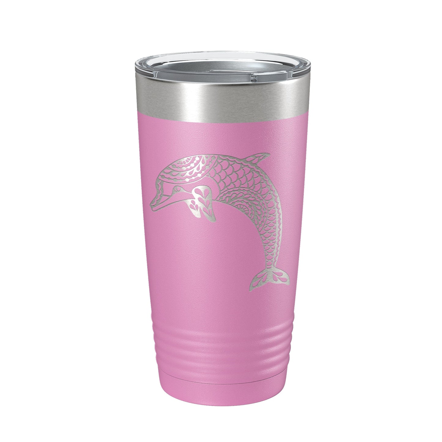 Dolphin Tumbler Zentangle Travel Mug Insulated Laser Engraved Coffee Cup 20 oz-14