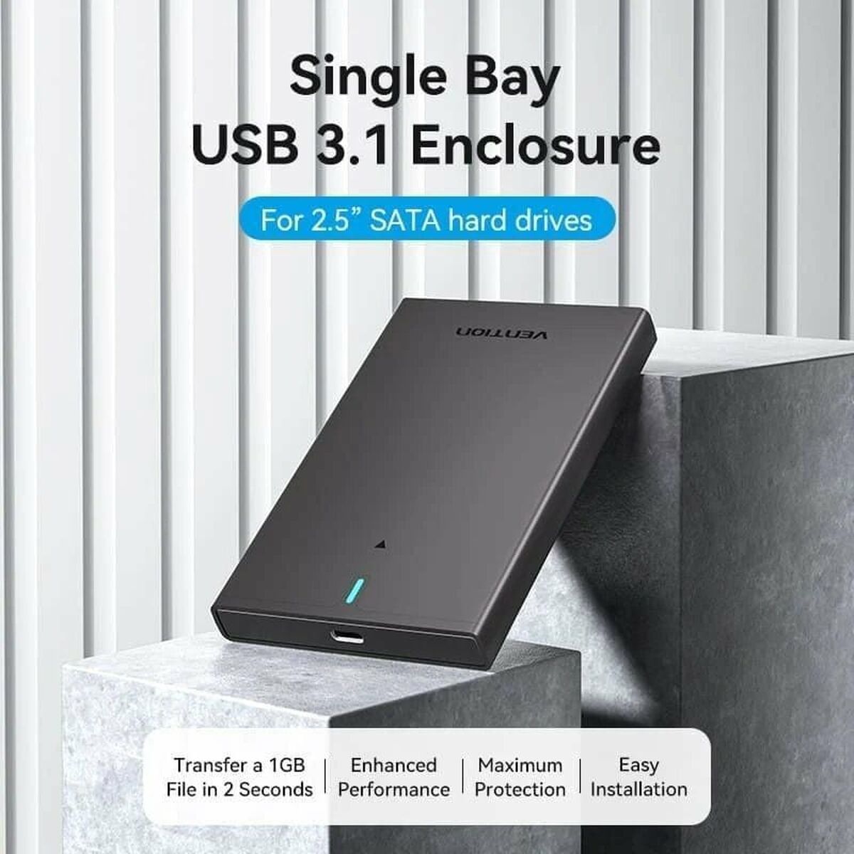 External Hard Drive Vention KPBB0 Black-4