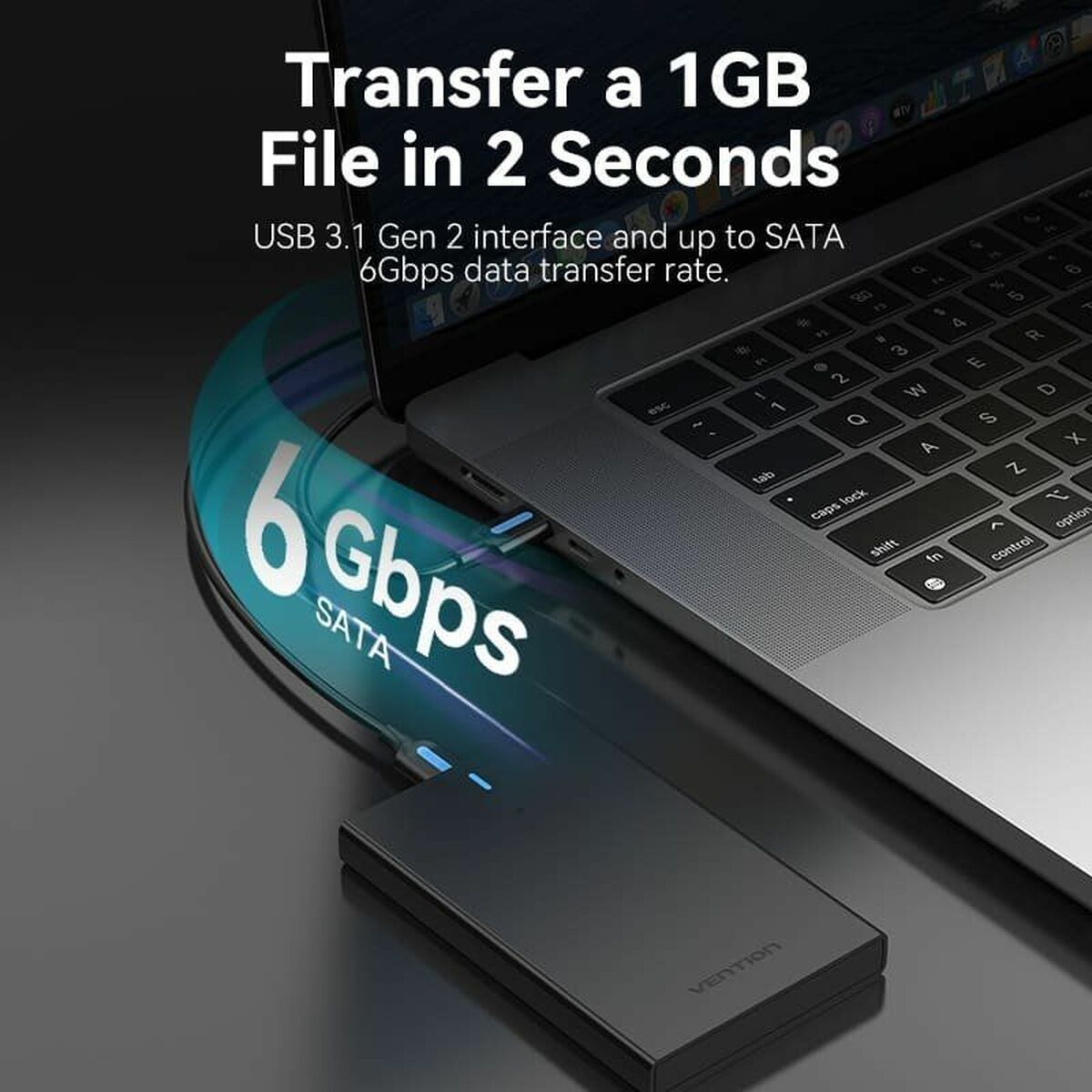 External Hard Drive Vention KPBB0 Black-3