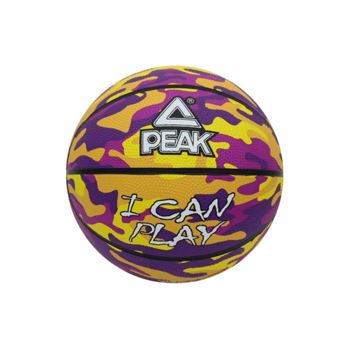 Basketball Ball Peak Peak Camo Ball Yellow Purple (Size 5)-0