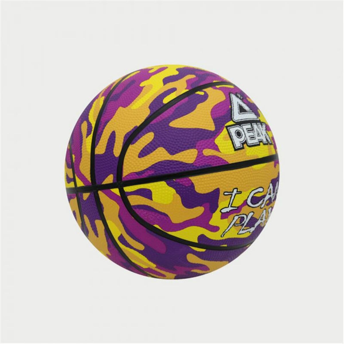 Basketball Ball Peak Peak Camo Ball Yellow Purple (Size 5)-3
