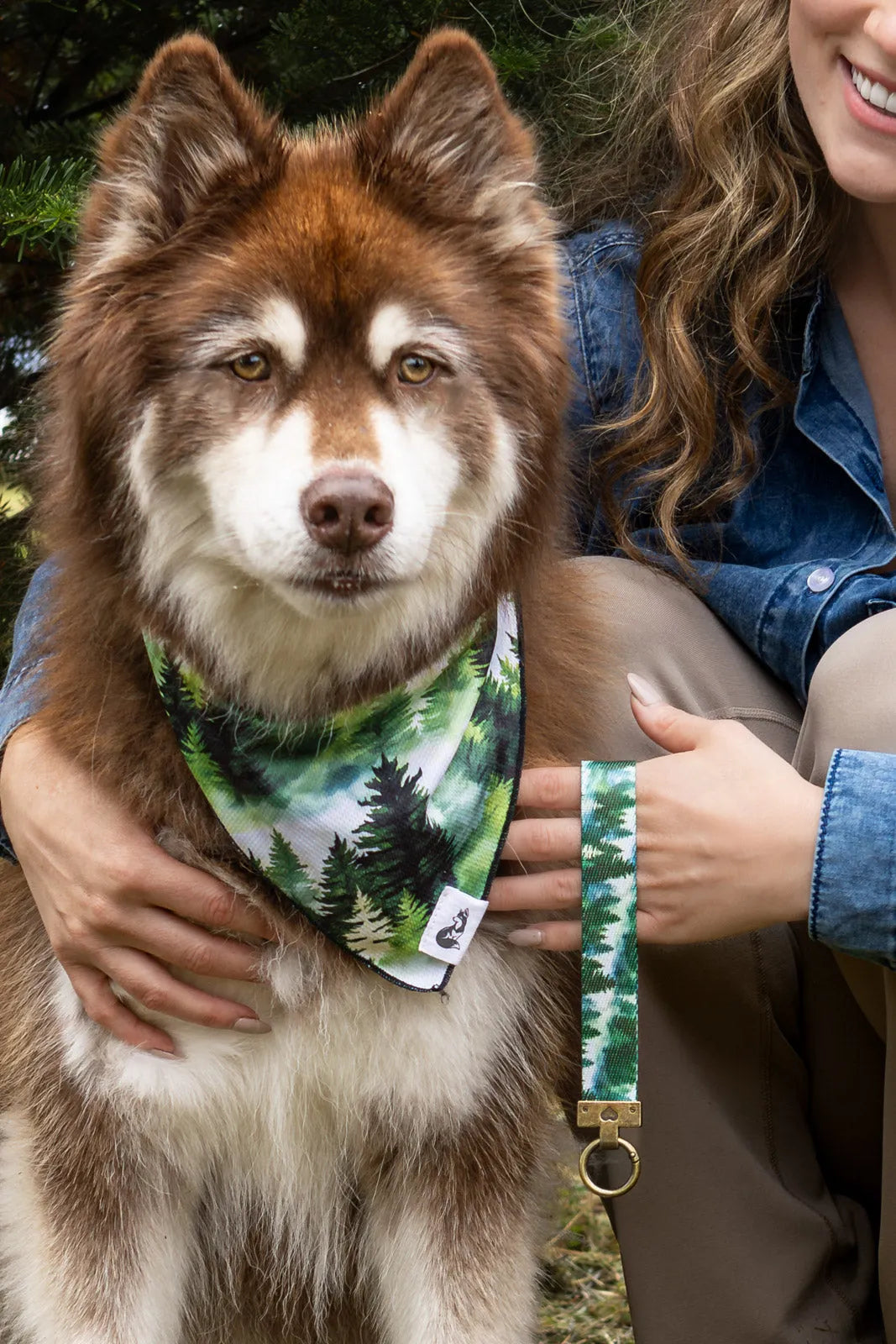 Evergreen Explorer Dog Bandana & Matching Keychain-1