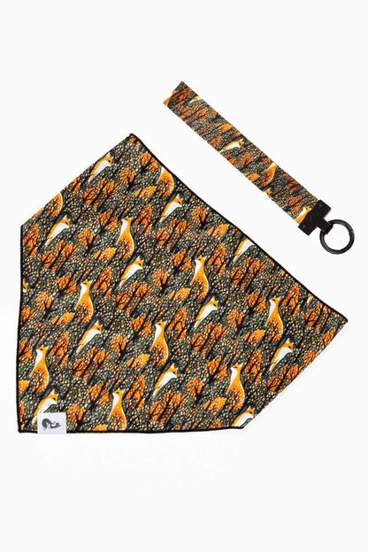 Foxes in Fall Dog Bandana & Matching Keychain-0