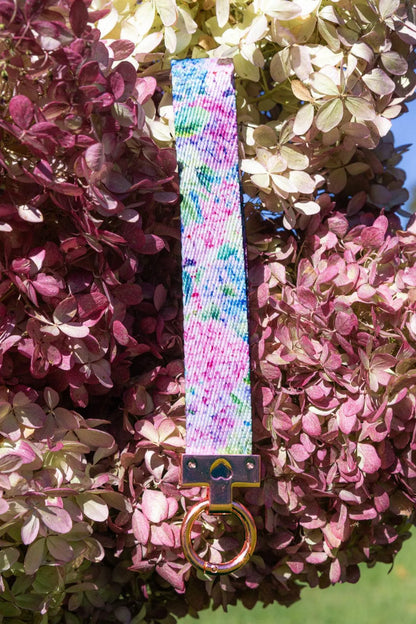 Hydrangea Haven Wristlet Keychain-1