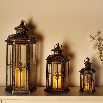 20.5''&14"&10" H Set of 3 Outdoor Candle Lanterns-3