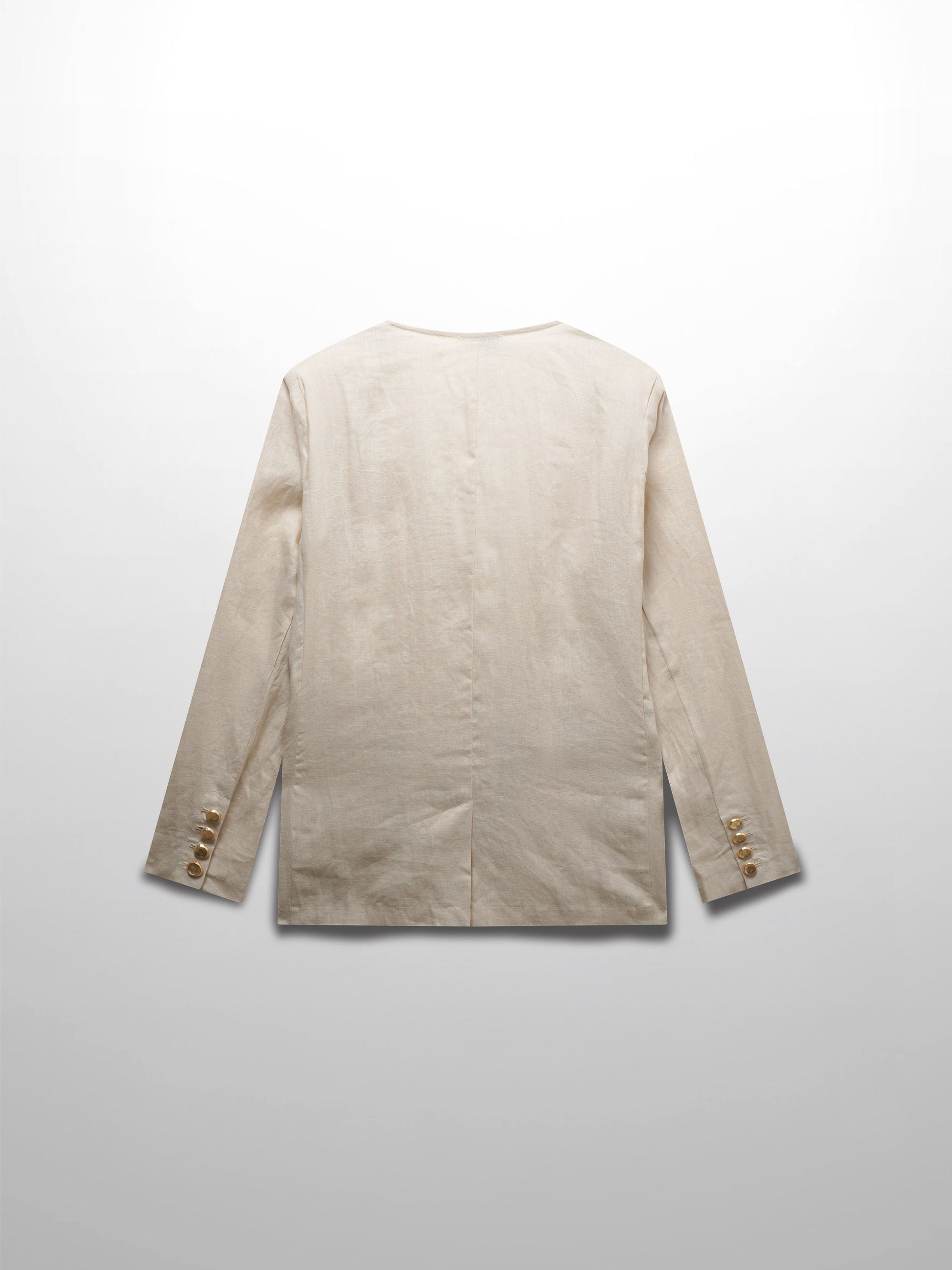 Linen Blazer-Ecru-2