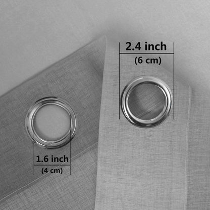 DWCN Ombre Sheer Curtains, Set of 2 Panels-3