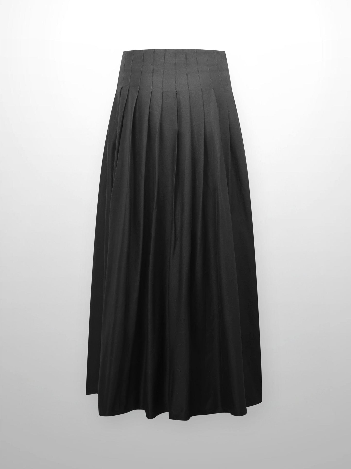 Full Pleated Skirt-Black-1