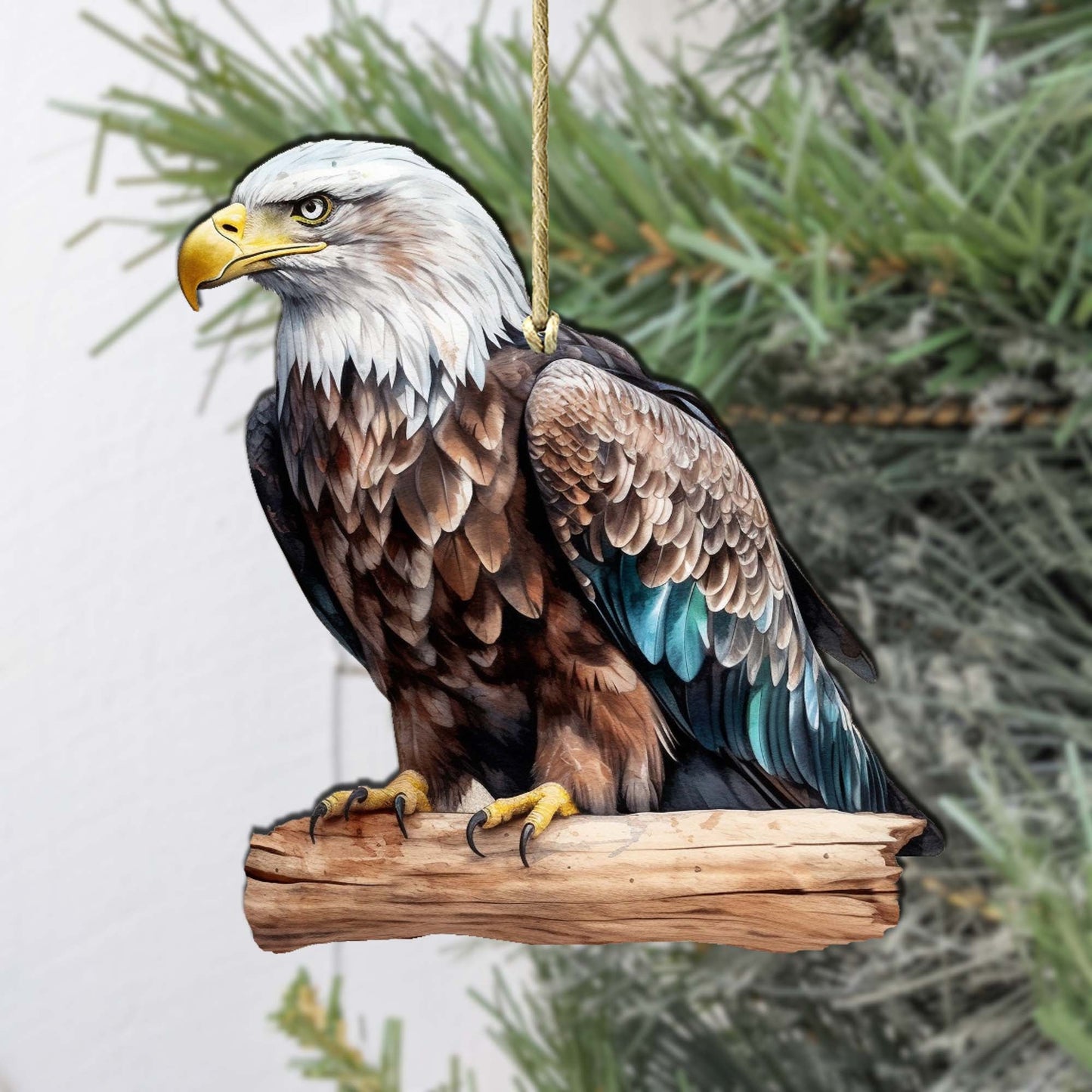 Bald Eagle Wooden Ornaments by G.Debrekht - Wildlife Holiday Decor - 8710101-2-1