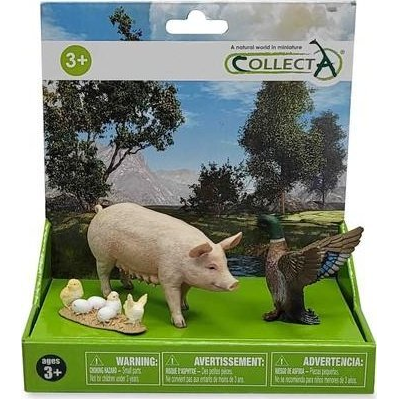 Figurka Collecta COLLECTA ZESTAW 3 ZWIERZĄT NA FARMIE W OPAKOWANIU (88480, 88378, 88863) (004-84219)-0