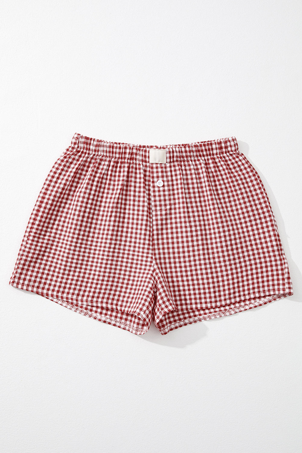 Gingham High Waist Shorts-1