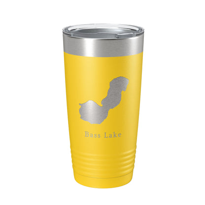 Bass Lake Map Tumbler Travel Mug Insulated Laser Engraved Coffee Cup Indiana 20 oz-19