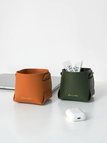 Desktop Storage Basket for Pens, Earphones, and Cosmetics