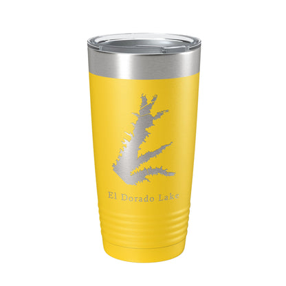 El Dorado Lake Map Tumbler Travel Mug Insulated Laser Engraved Coffee Cup Kansas 20 oz-19
