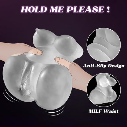 CurvyVision Transparent BBW Sex Doll Stroker-1
