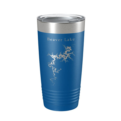 Beaver Lake Map Tumbler Travel Mug Insulated Laser Engraved Coffee Cup Arkansas 20 oz-6