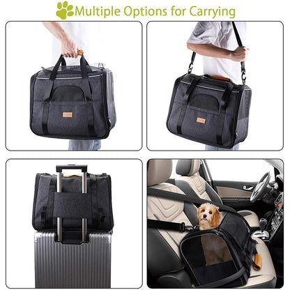 Foldable Portable Pet Carrier Bag - Comfortable Travel Solution For Cats And Dogs-2