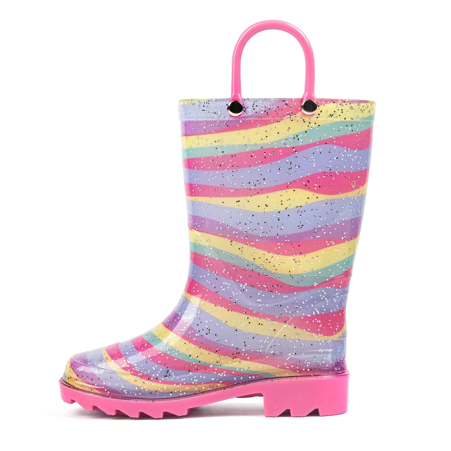 landchief Toddler Rain Boots Lightweight Waterproof Boots for Girls Fun Printed Boots for Kids
