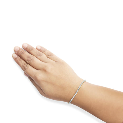 10K Yellow Gold Classic 3.0 Cttw Classic Diamond Tennis Bracelet (J-K Color, I2-I3 Clarity)  - 7.25" Inches-3
