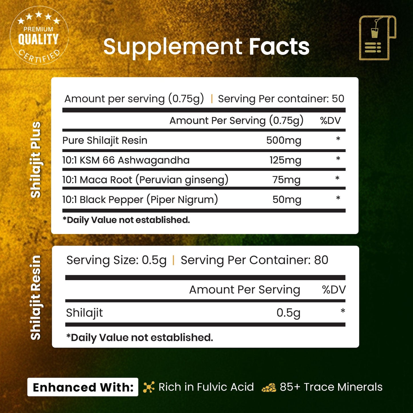 BeepWell Shilajit Resin Combo Pack – Original (80 Servings) + Resin Plus with Ashwagandha (50 Servings) – 2 x 40g Jars-4