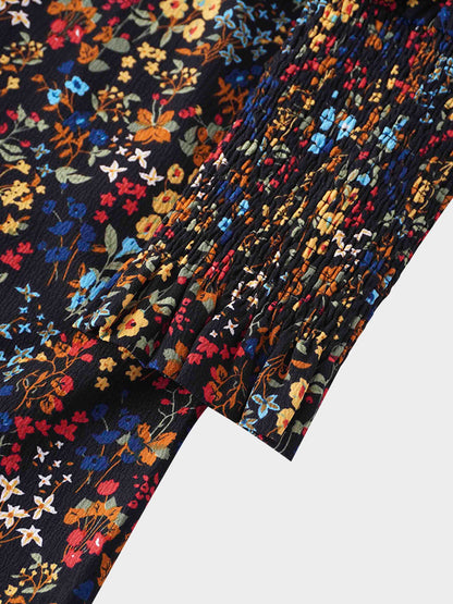 Smocked Blouse-Colored Floral-4
