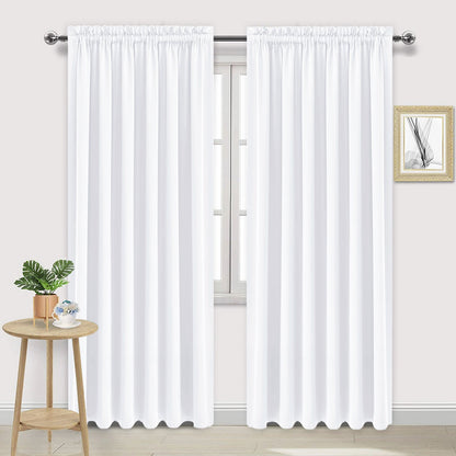DWCN Rod Pocket Blackout Curtains, Set of 2 Panels-7