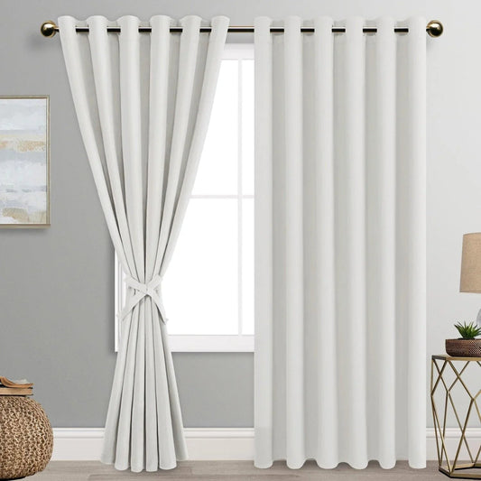 DWCN Blackout Curtains with Tiebacks, Set of 2 Panels-10