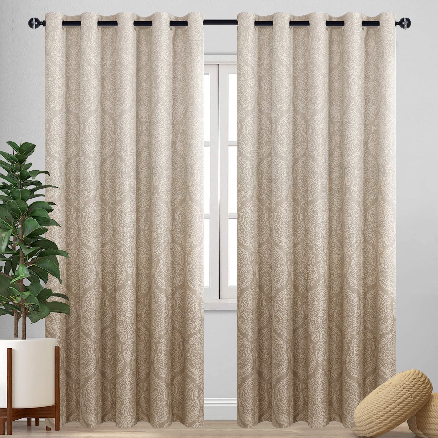 DWCN Ombre Blackout Curtains, Set of 2 Panels-9