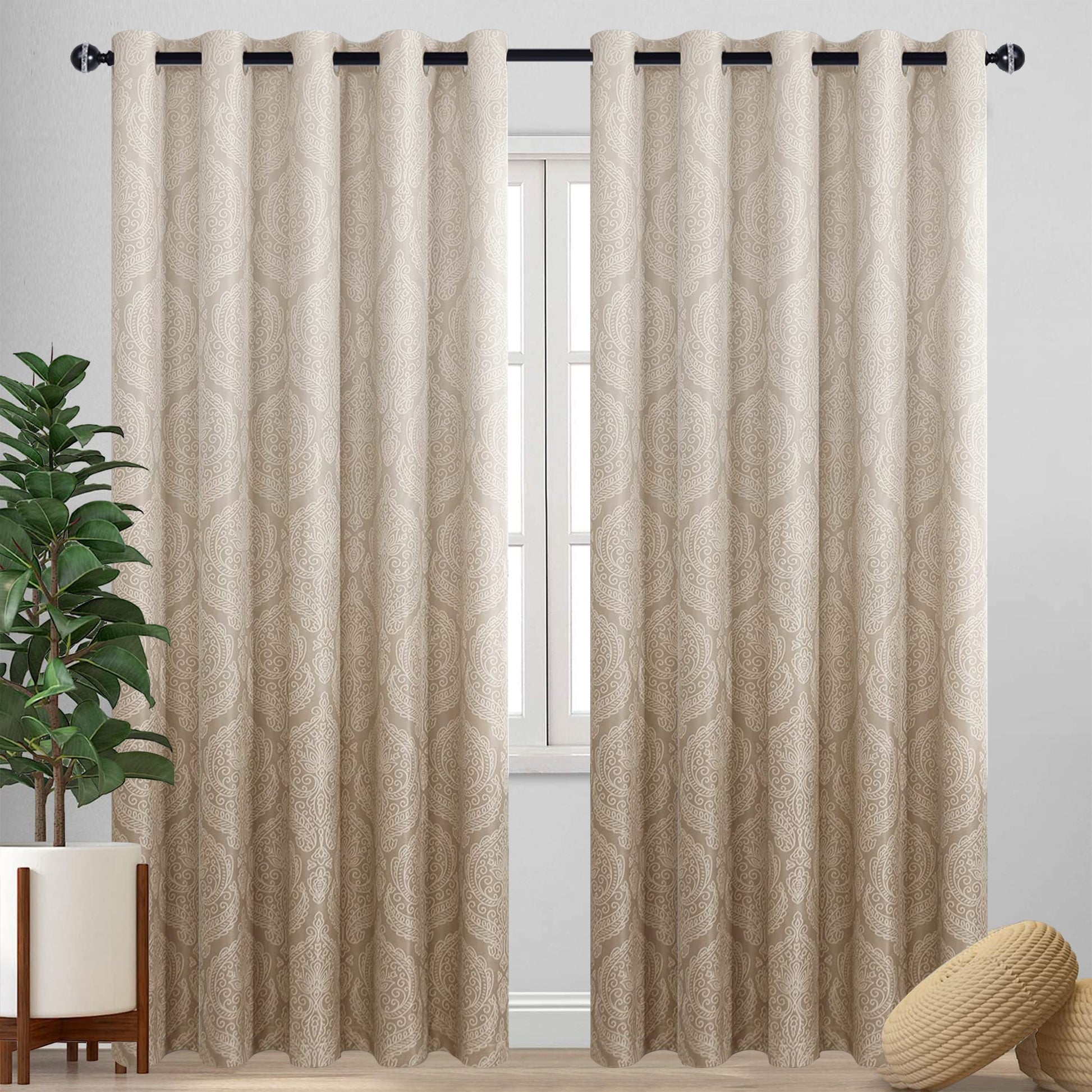 DWCN Ombre Blackout Curtains, Set of 2 Panels-9