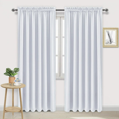 DWCN Rod Pocket Blackout Curtains, Set of 2 Panels-8