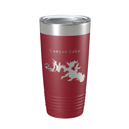 Canyon Lake Map Tumbler Travel Mug Insulated Laser Engraved Coffee Cup Texas 20 oz-18
