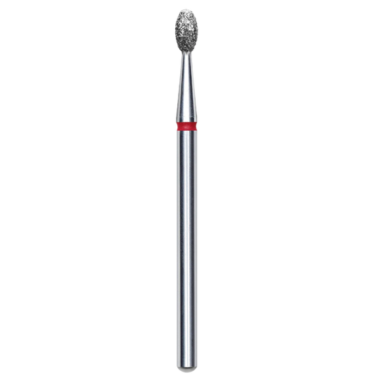 DIAMOND NAIL DRILL BIT, "OLIVE", RED, HEAD DIAMETER 2.5 MM/WORKING PART 5 MM (FA130R025/5) - STALEKS™-0