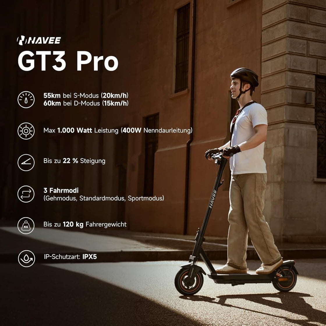 NAVEE GT3 Pro E-Scooter ABE Zertifiziert 60 km Reichweite | Vierfach-Federung-4