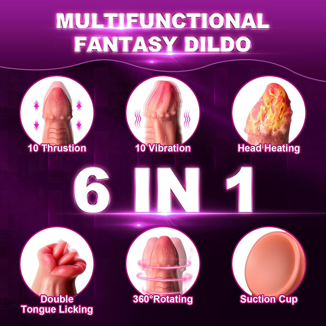 OctoRipple 6-in-1 Monster Tentacle Thrusting Dildo | Fantasy Vibrator, Heating, Remote Control-1