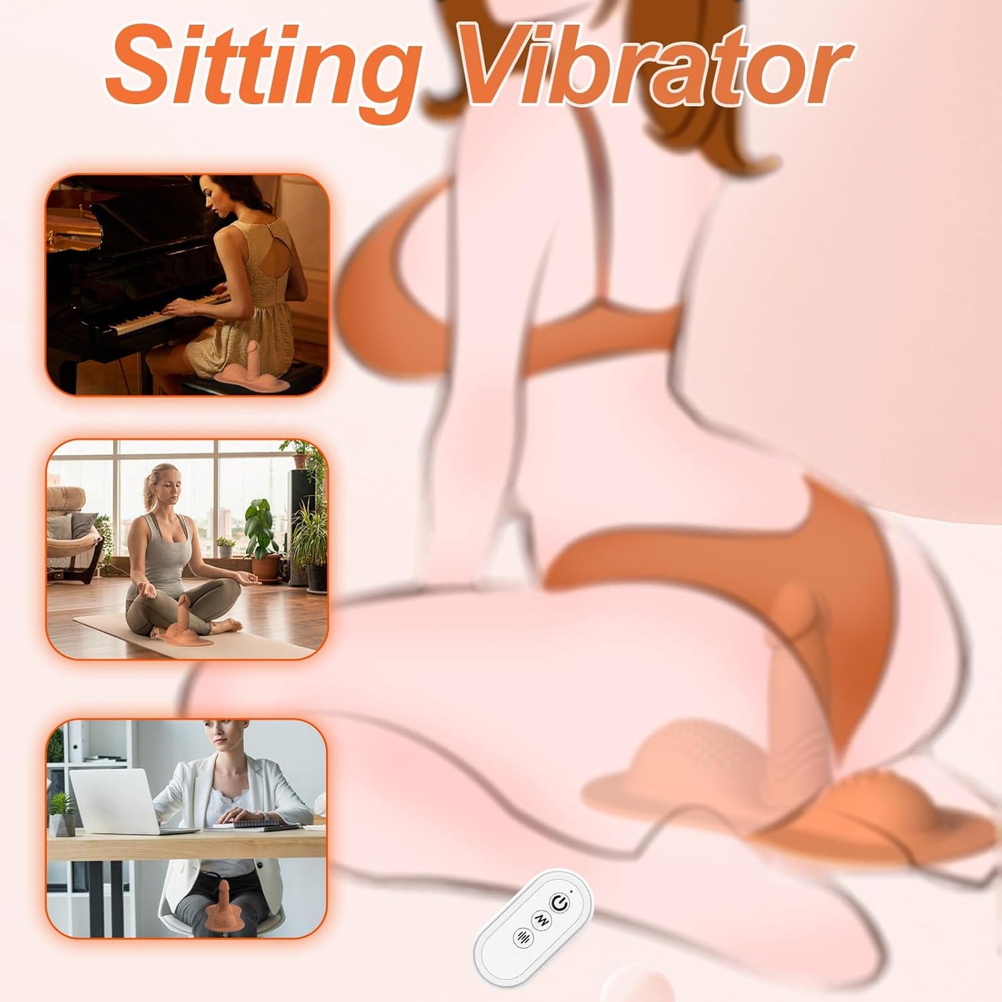 CowBoy Sit & Ride Dildo Vibrator-1