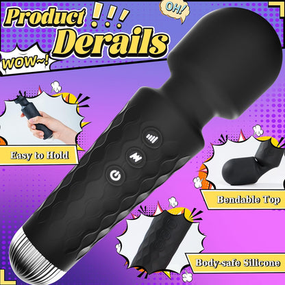 SurgeWand Powerful Wand Vibrator for Women – Flexible Head-1
