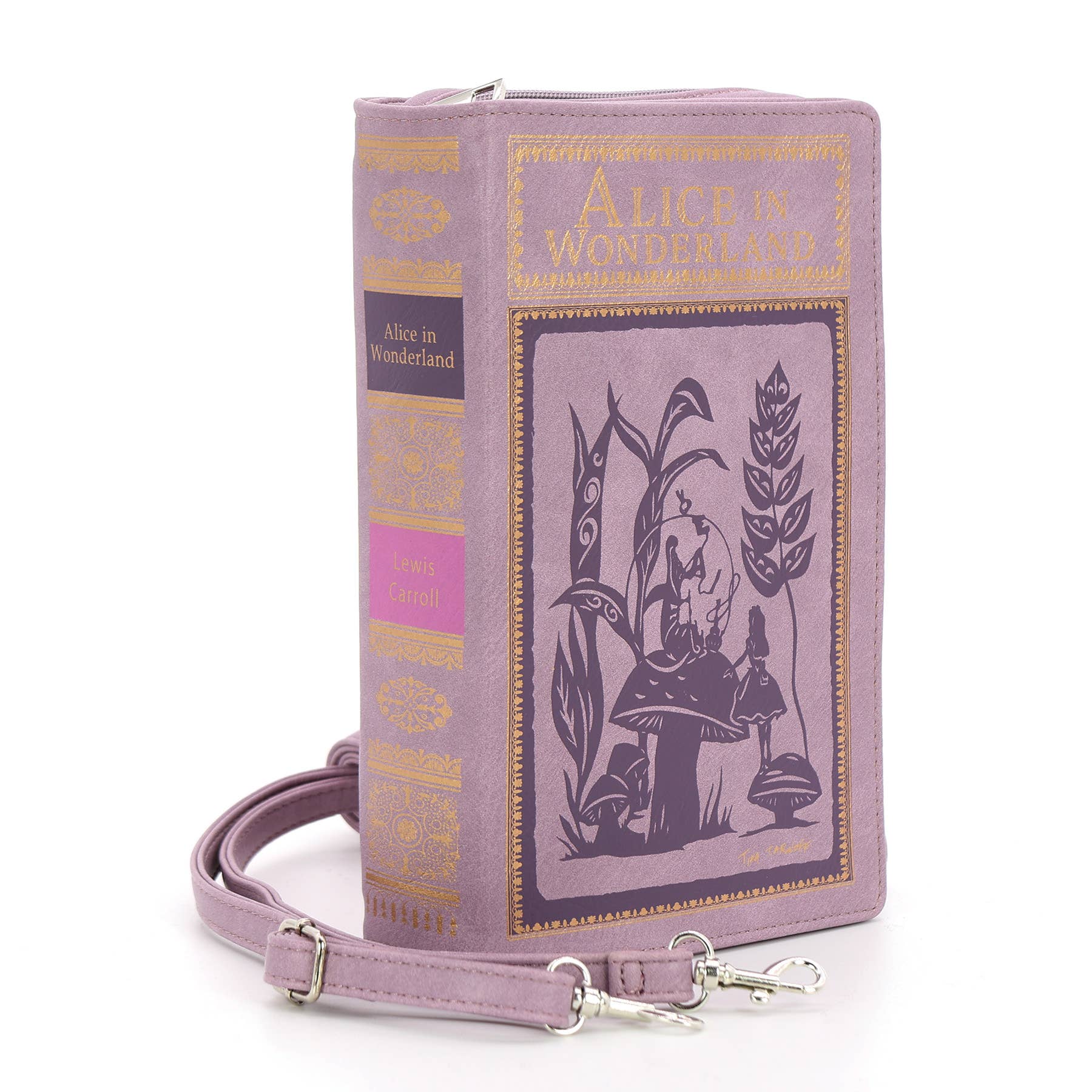Alice in Wonderland Book Handbag - LAVENDER-1