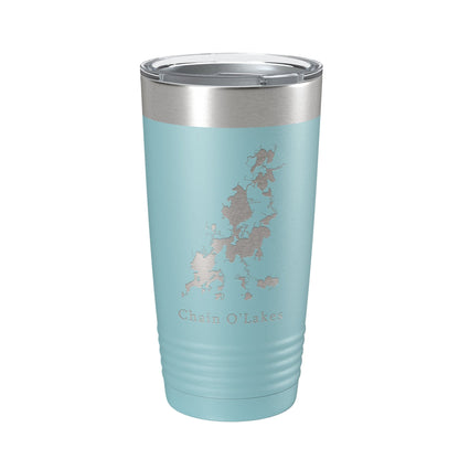 Fox River Chain O'Lakes Map Tumbler Travel Mug Insulated Laser Engraved Coffee Cup Illinois 20 oz-13