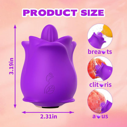 HavenLoom Rose Tongue Licking Vibrator-3