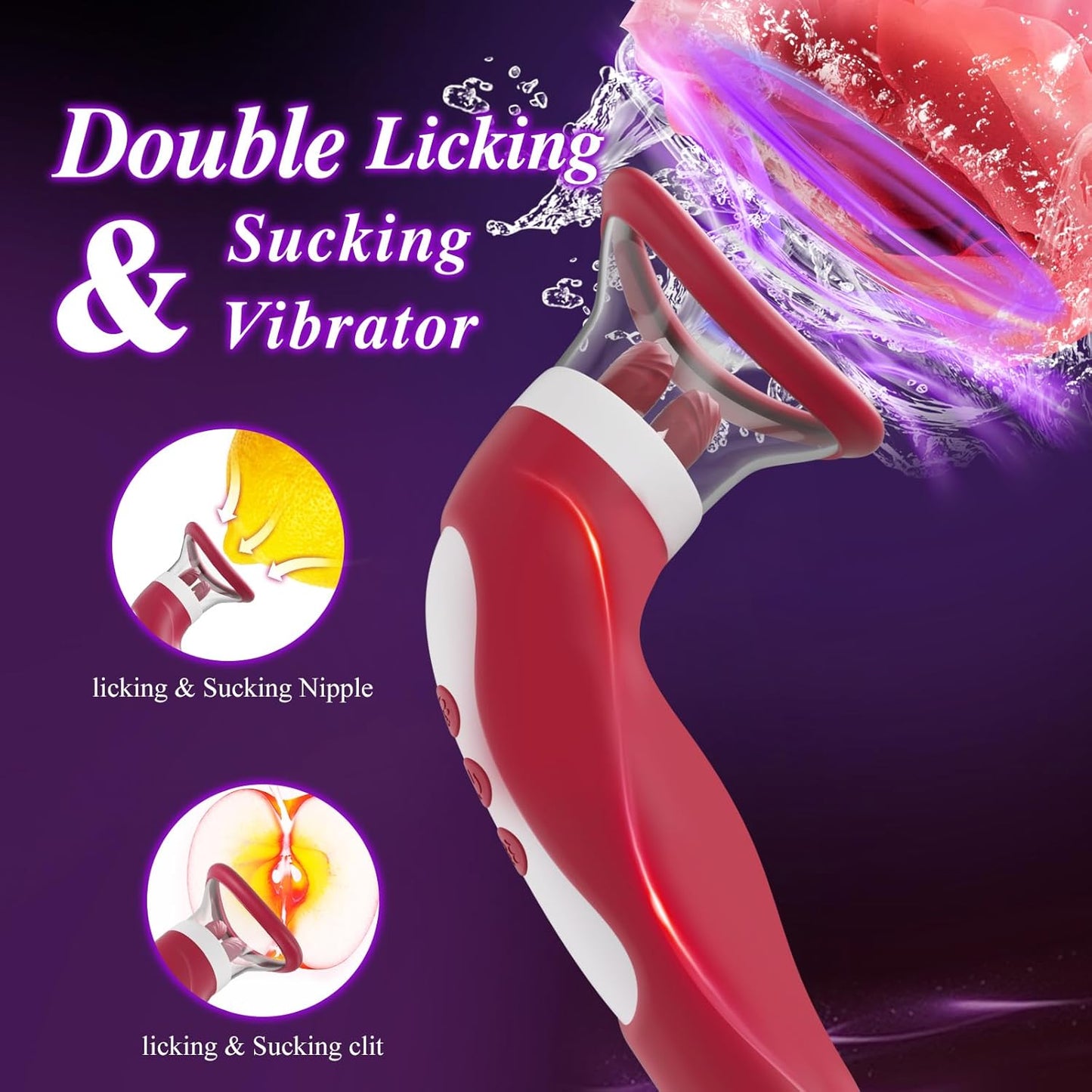 BlissBound Dual Tongue Licking & Sucking Vibrator-1