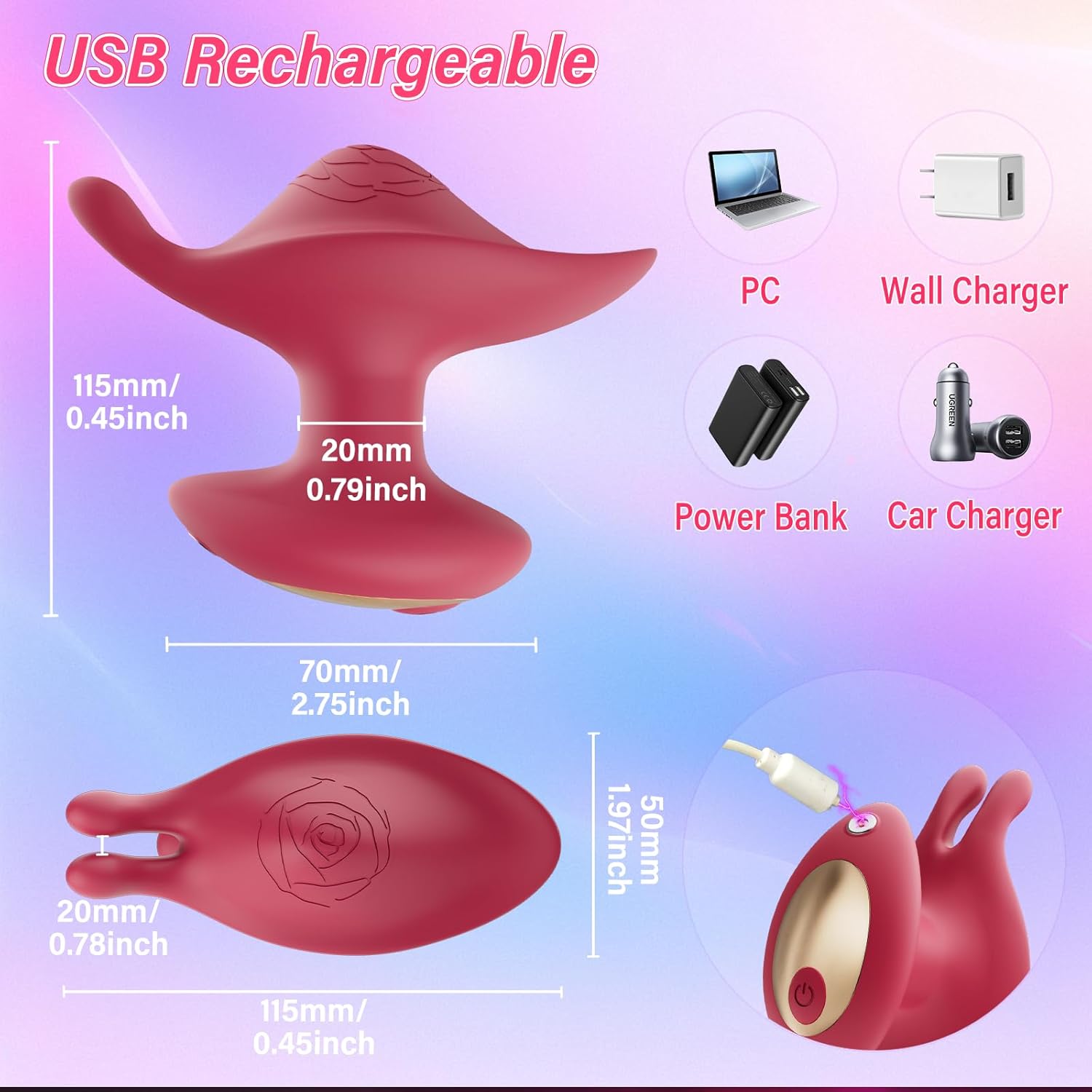 MiniPulse Clitoral Rabbit Vibrator-4