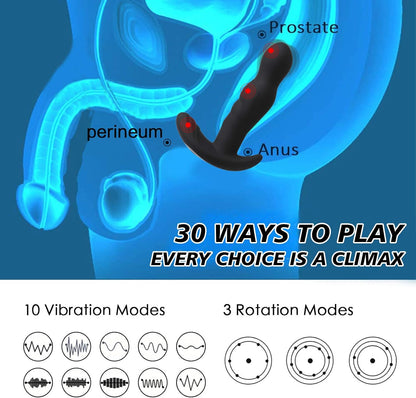 CraveSurge 360° Rotating Anal & Prostate Vibrator with 10 Vibrations-1
