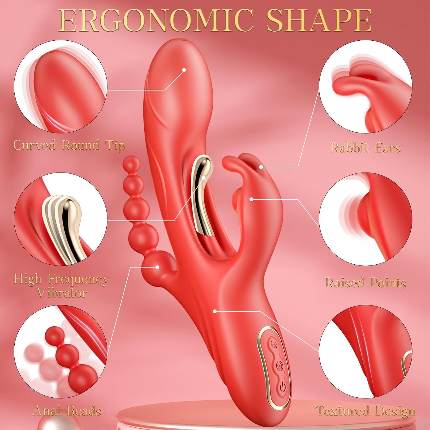 FawnTouch G-Spot Rabbit Dildo Vibrator-3