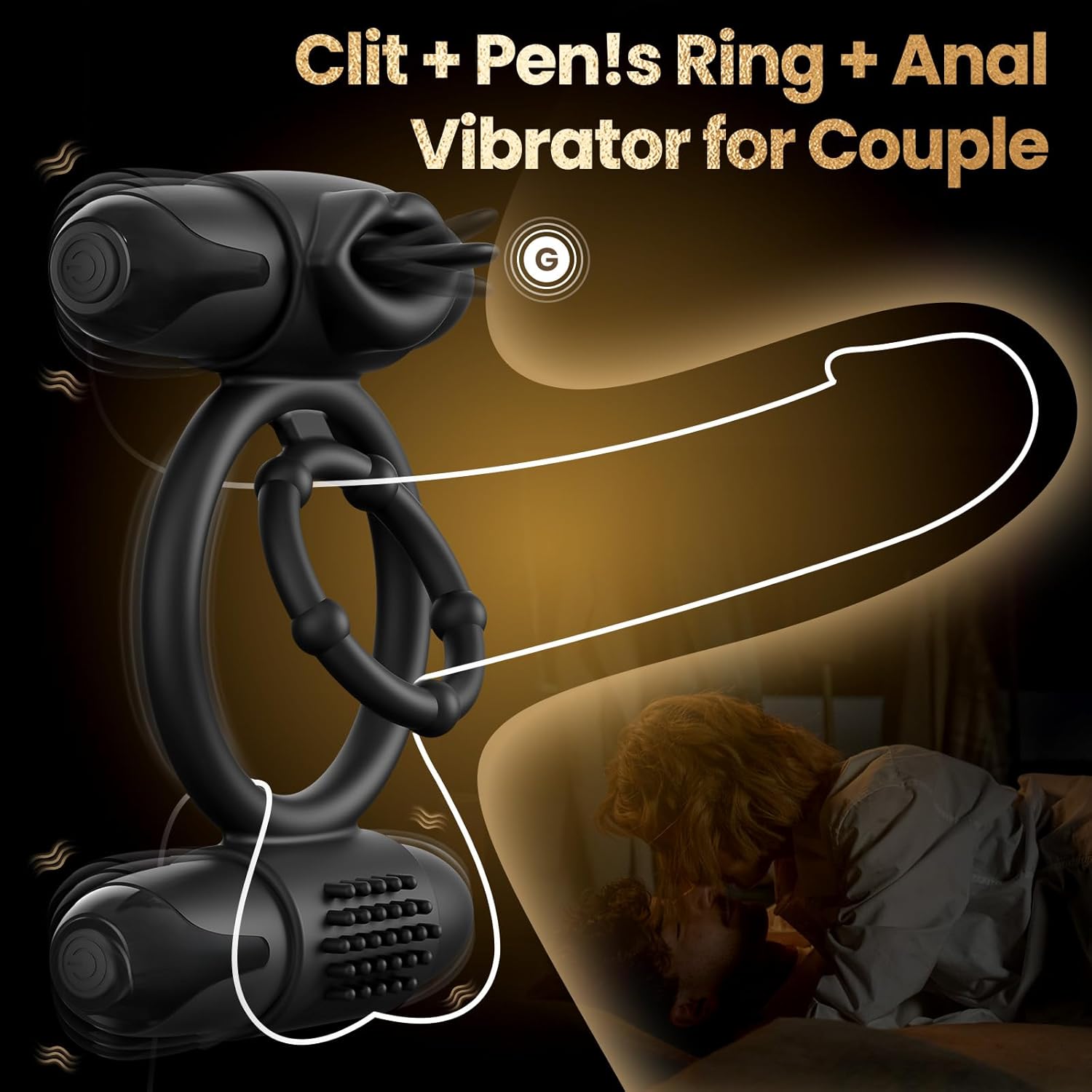 ApexBullet Dual Bullet Vibrator Penis Ring-2