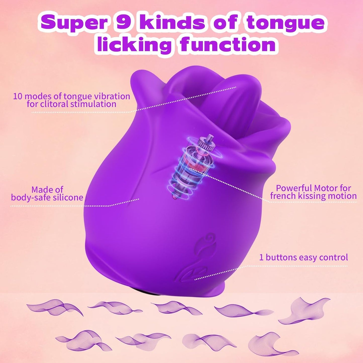 HavenLoom Rose Tongue Licking Vibrator-2