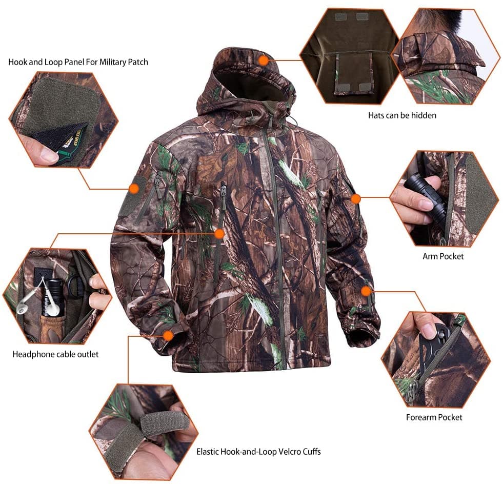 Hunting Gear Suit For Men Camouflage Windproof Jacket-1