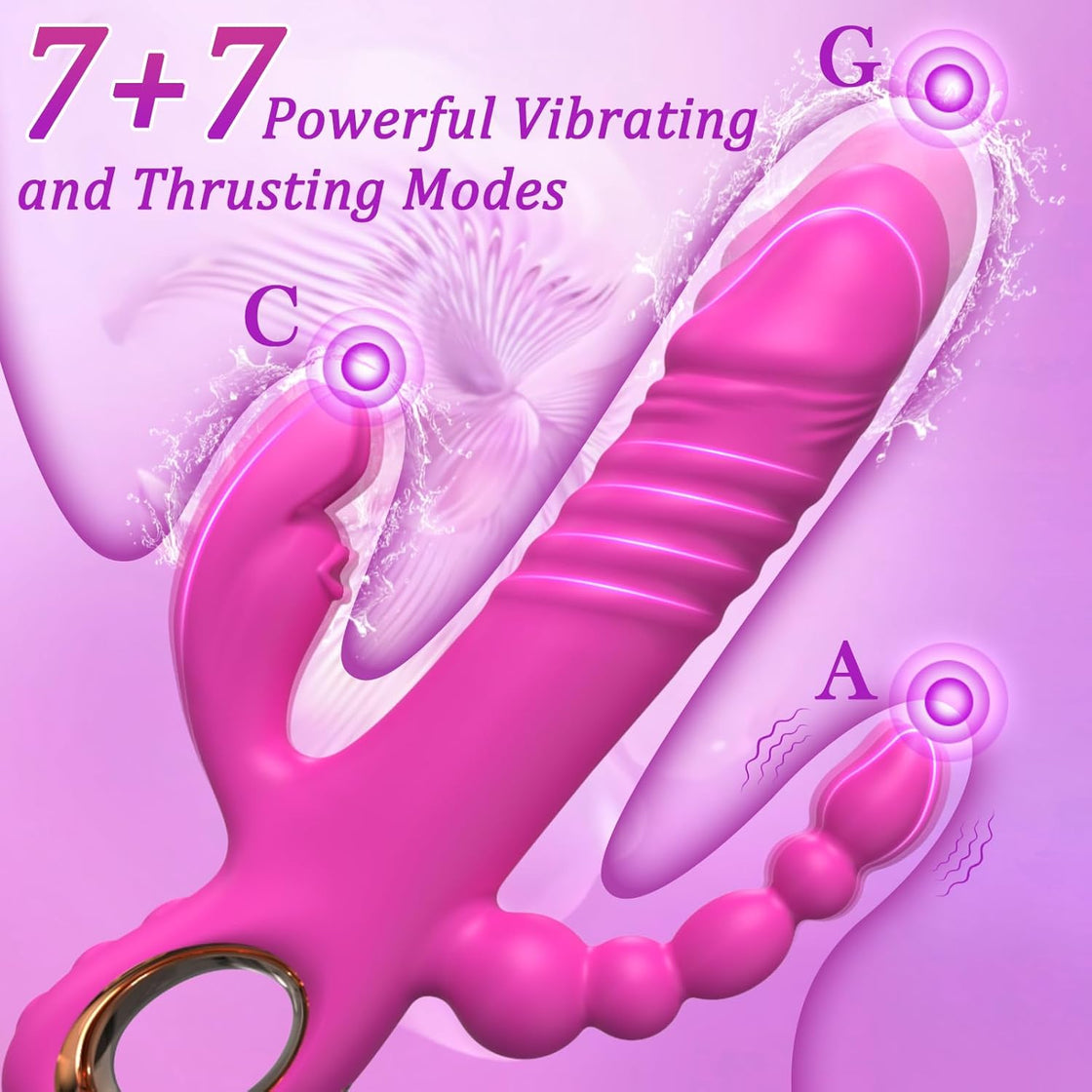 TripleThrob Thrusting Dildo Vibrator-2