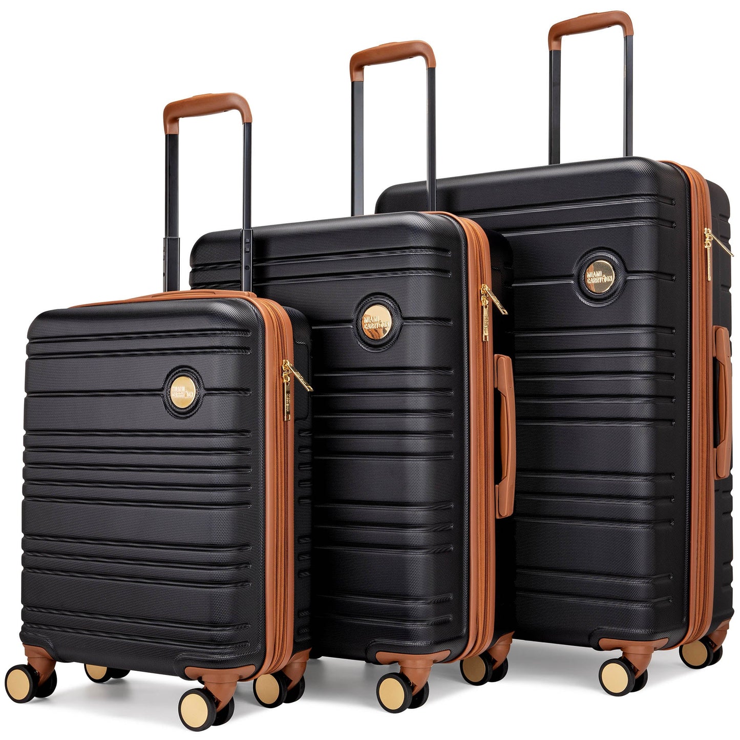 Brickell 3 Piece Expandable Retro Luggage Set-0