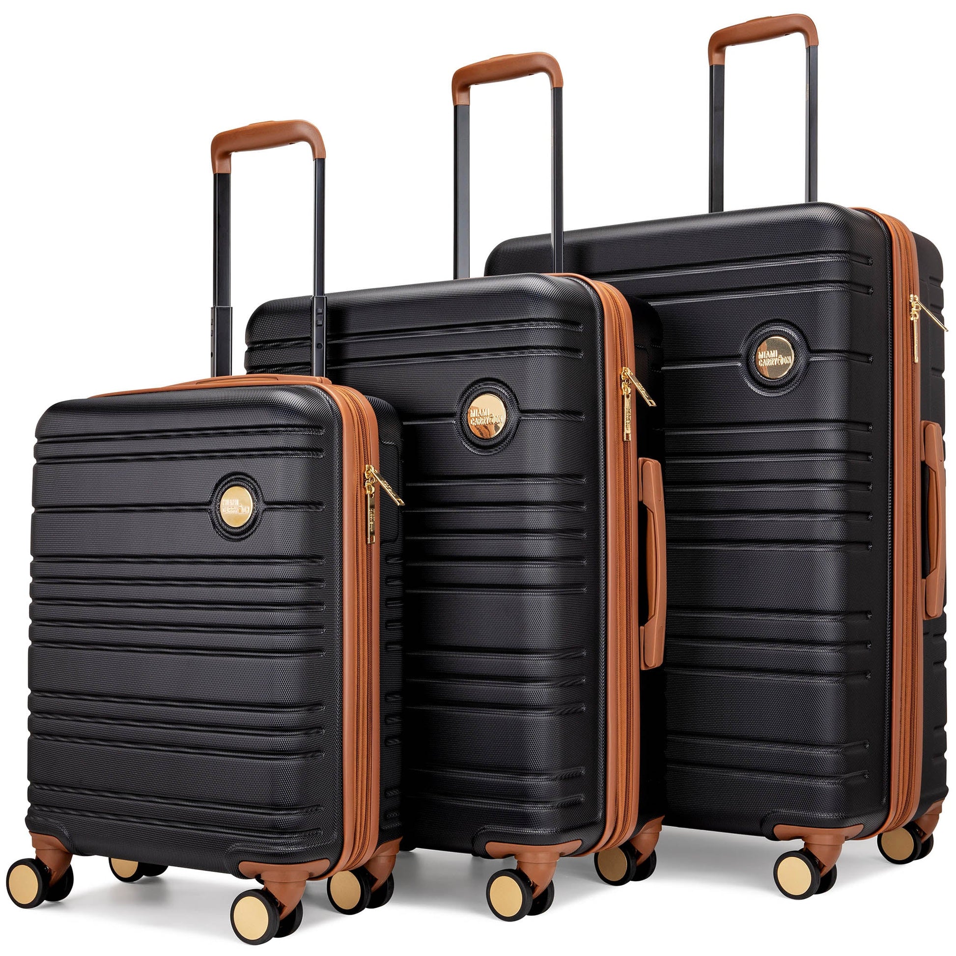 Brickell 3 Piece Expandable Retro Luggage Set-0